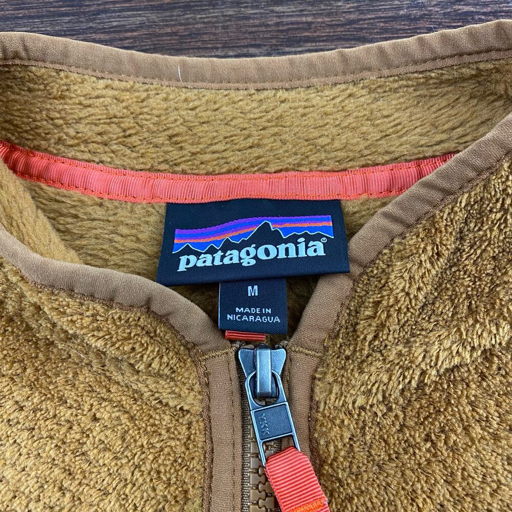 Patagonia Brown and Orange Teddy Jacket with Plush Fleece - Picture 3 of 12